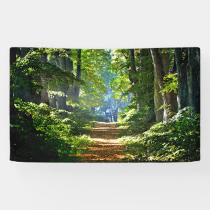 Banderoles Beau chemin forestier en été