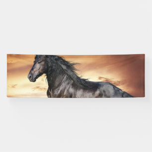 Banderoles Beau Cheval Noir