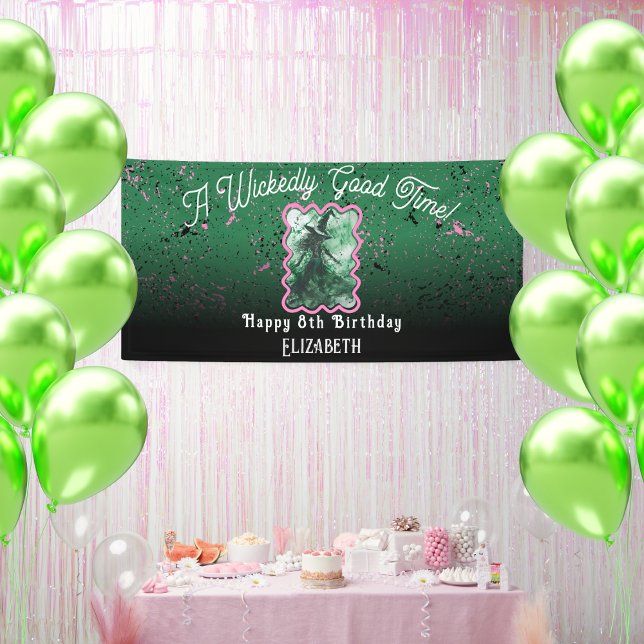 Banderoles Beau Temps Sorcière Dessiner Gros Anniversaire (Créateur téléchargé)