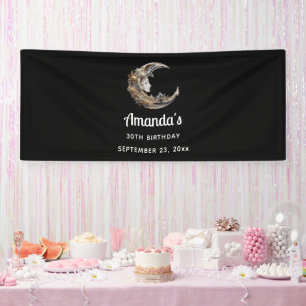 Banderoles Beau visage dans la Lune Anniversaire