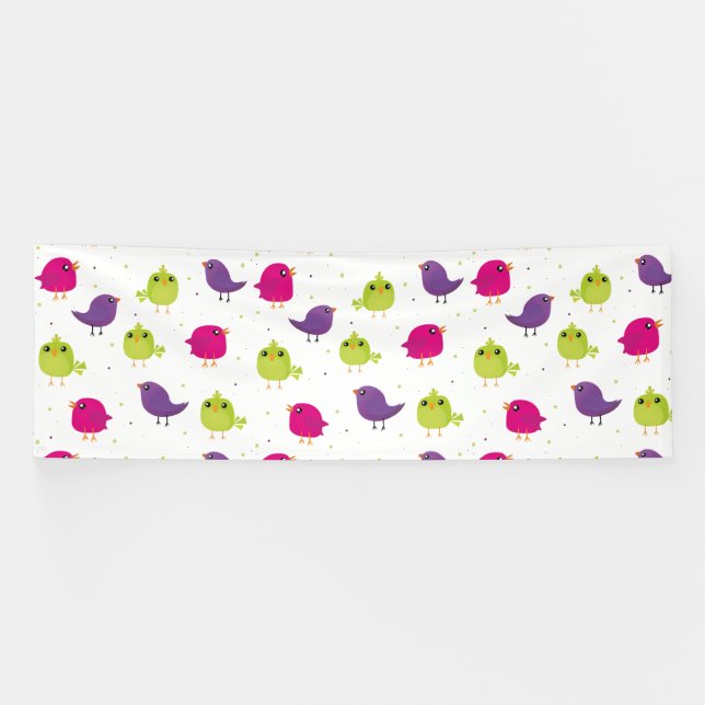 Banderoles Beaux oiseaux colorés (Horizontal)
