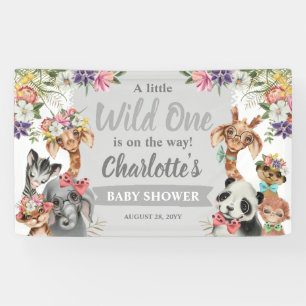 Banderoles Beaux Safari Animaux Wild One Boy Baby shower