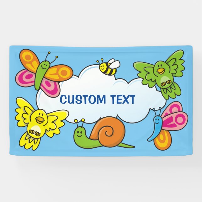 Banderoles Bébé Animaux Arrière - plan (Horizontal)