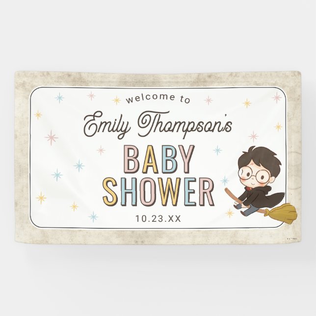 Banderoles Bébé Chibi Harry Potter Shower de Fête Prénatale (Horizontal)