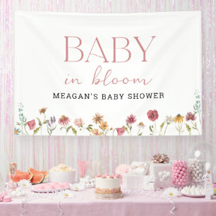 Banderoles Bébé en fleurs Fille aux fleurs sauvages Baby Show