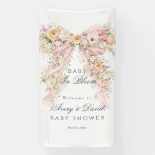 Banderoles Bébé en fleurs Ruban Floral Fille Baby Shower