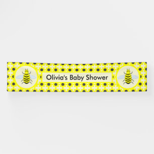 Banderoles Bébé jaune mignon abeille Baby shower neutre