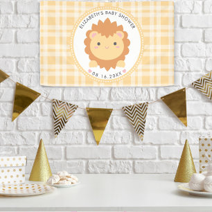 Banderoles Bébé mignon Lion Cub Baby shower neutre genre
