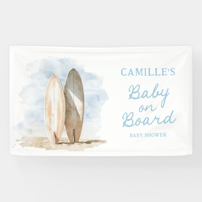 Banderoles Bébé sur Board Fille Garçon Baby Shower (Horizontal)