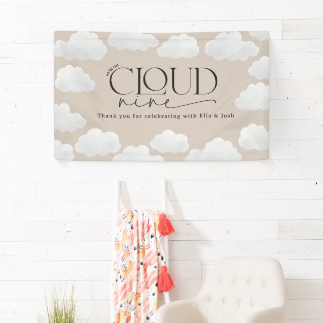 Banderoles Beige naturel cloud nine douche moderne élégant (En situation)