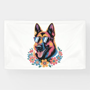 Banderoles Berger allemand néon avec lunettes de soleil