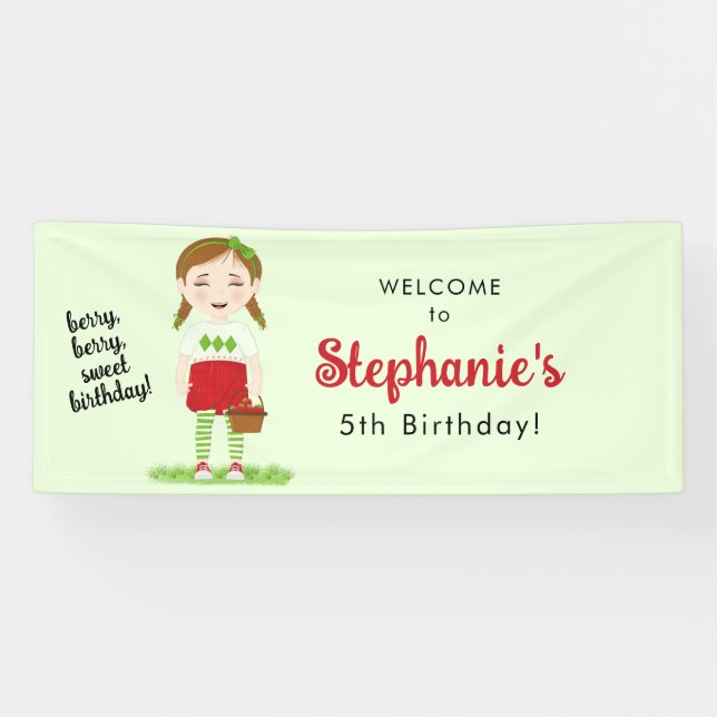 Banderoles Berry Sweet Anniversaire (Horizontal)