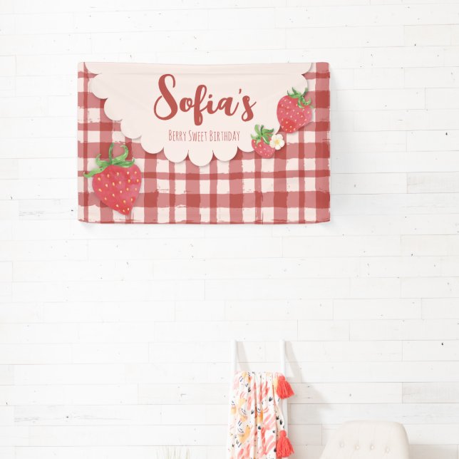 Banderoles Berry Sweet Backdrop pour Little Girl (Insitu)