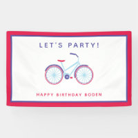 Bicyclette fête d'anniversaire Personnalisé Rouge