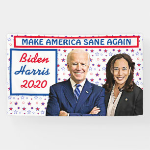 Banderoles Biden et Harris 2020 reprennent le chemin de l'Amé