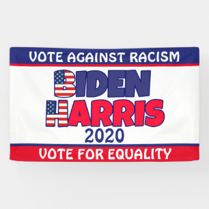 Banderoles Biden Harris 2020 - Votez contre le racisme
