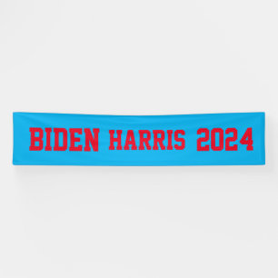 Banderoles Biden Harris 2024 rouge et bleu