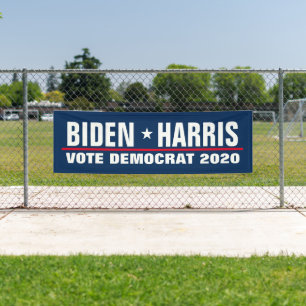 Banderoles Biden Harris 2024 vote démocrate politique