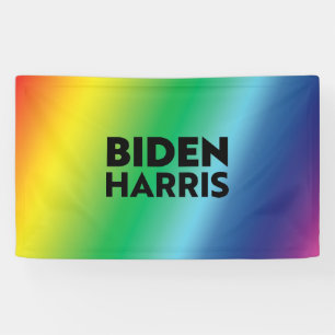 Banderoles Biden Harris noir lgbtq lgbt orgueil couleurs arc-