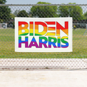 Banderoles Biden Harris Pride Rainbow
