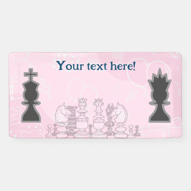 Banderoles Bienvenue à Chess Party (Horizontal)