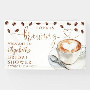 Banderoles Bienvenue à la Baby Shower Love Is Brewing