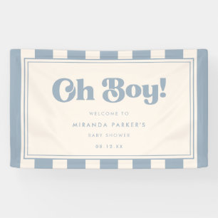 Banderoles Bienvenue à la Baby Shower "Oh Boy !" Moderne à Ra