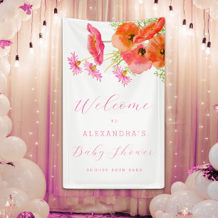 Banderoles Bienvenue à la Baby Shower personnalisée pour fill