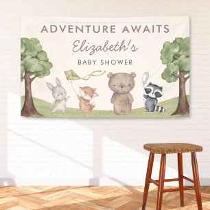 Banderoles Bienvenue à la Baby Shower sur les Animaux de la F
