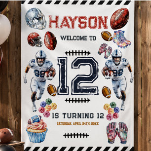 Banderoles Bienvenue à la fête d'anniversaire de football pou