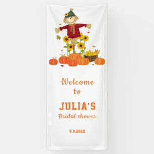 Banderoles Bienvenue à la fête de mariage de citrouille épouv
