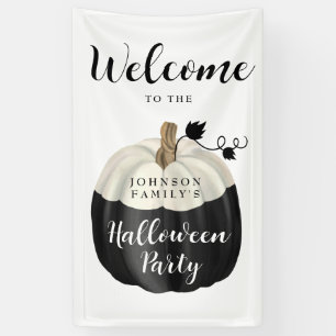Banderoles Bienvenue à la fête d'Halloween avec citrouille no