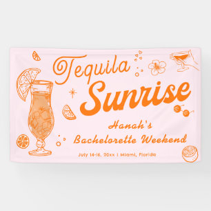 Banderoles Bienvenue à la future mariée Tequila Sunrise