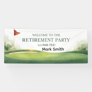 Banderoles BIENVENUE À LA RETRAITE DE GOLF Fête