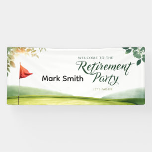 Banderoles BIENVENUE À LA RETRAITE DE GOLF Fête
