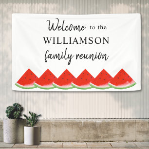 Banderoles Bienvenue à la réunion familiale de Watermelon