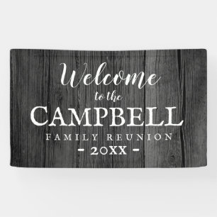 Banderoles Bienvenue à la réunion familiale grange rustique