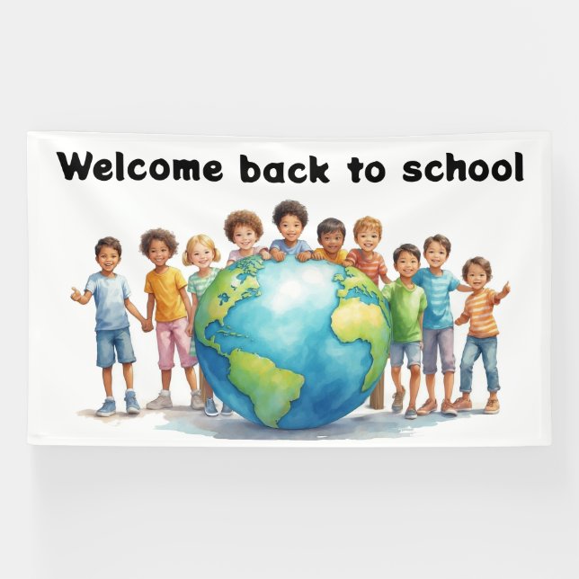 Banderoles Bienvenue à l'école, école (Horizontal)