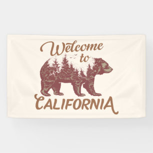 Banderoles Bienvenue à l'ours de Californie