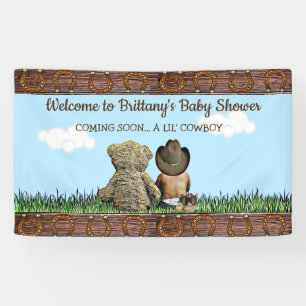 Banderoles Bienvenue à notre Lil' Cowboy Ethnic Baby Boy