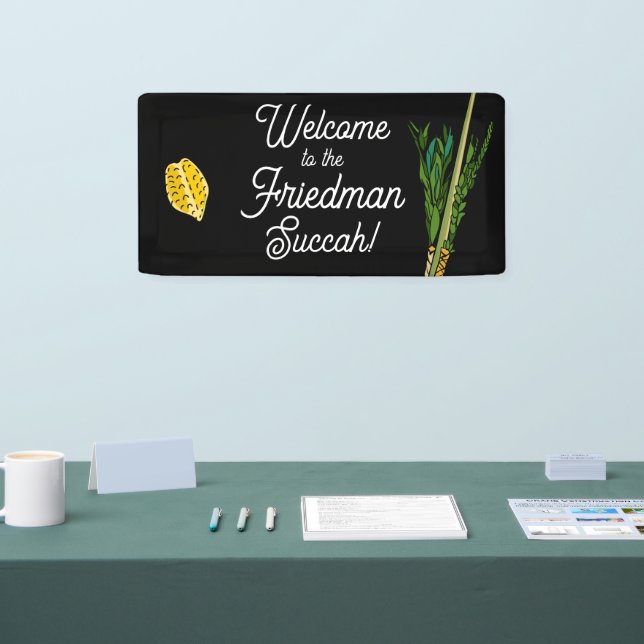 Banderoles Bienvenue à Succah Lulav Banner - Personnalisé (Salon professionnel)