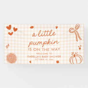 Banderoles Bienvenue à une Baby Shower Orange d'Automne Un Pe