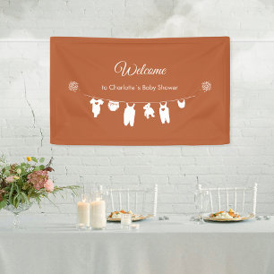 Banderoles Bienvenue à votre baby shower Bohème Minimaliste R