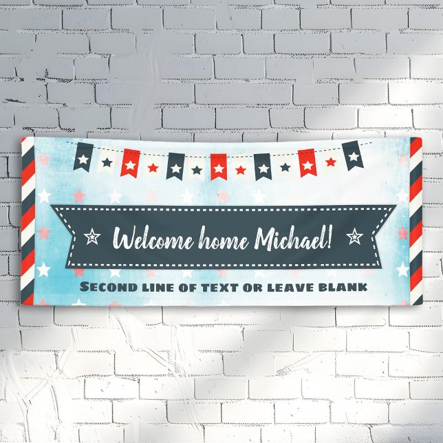 Banderoles Bienvenue Accueil Étoiles et rayures rouges et ble (Créateur téléchargé)