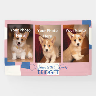 Banderoles Bienvenue Accueil Nouveau Chiot, Douche Chiot
