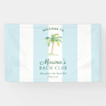 Bienvenue au Club Blue Cabana Stripes Palm Beach B