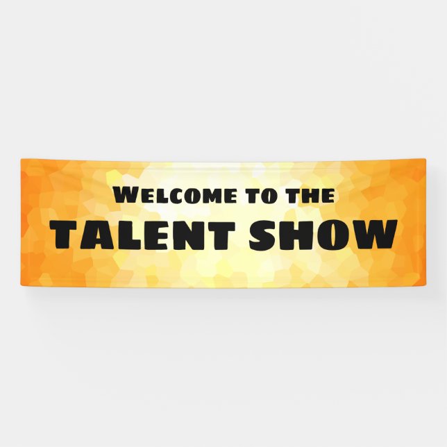 Banderoles Bienvenue Au Talent Show Jaune et Orange (Horizontal)