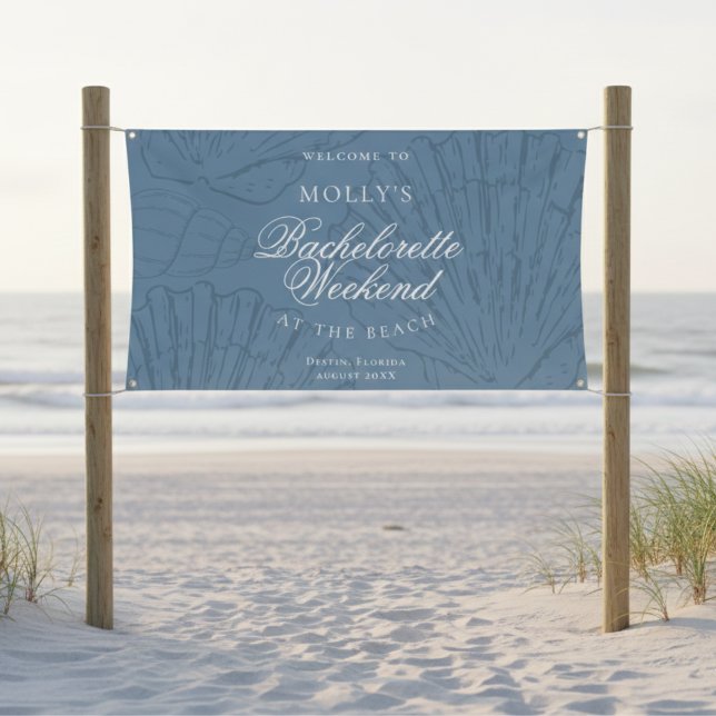 Banderoles Bienvenue aux Coastal Blue Bachelorette (Coastal Blue Bachelorette Welcome Banner)