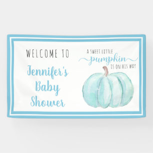 Banderoles Bienvenue Baby shower Citrouille Blue Sweet Little