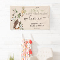 Bienvenue Baby shower fille goose soie mignonne